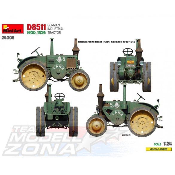 MiniArt - 1:24 Germ. Industrial tractor D8511 - makett