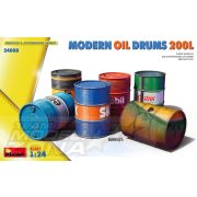 Miniart 1:24 MODERN OIL DRUMS 200L makett