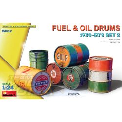 MiniArt 1:24 Fuel & Oil Drums 1930-50’s Set 2 makett