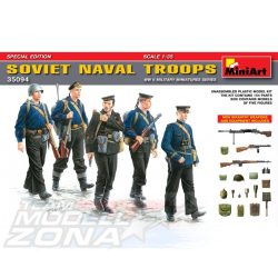   MiniArt - 1:35 - szovjet tegerészgyalogosok -makett figurák