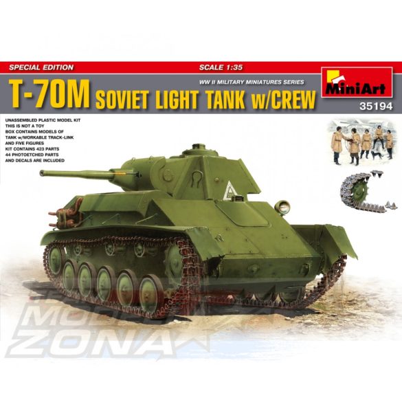 MiniArt - 1:35 - szovjet T-70M könnyű páncélos - makett