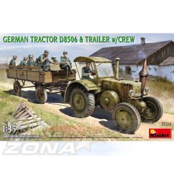 MiniArt - 1:35 - német Traktor D8506 utánfutóval - makett