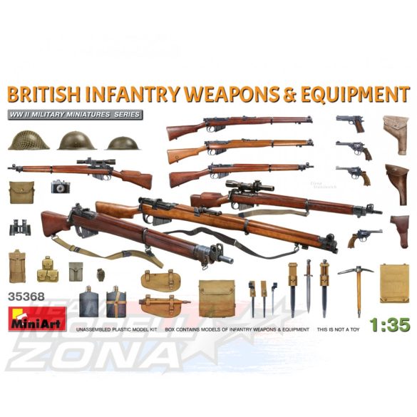 MiniArt 1:35 Brit. Infantry Weapons & Equipment makett