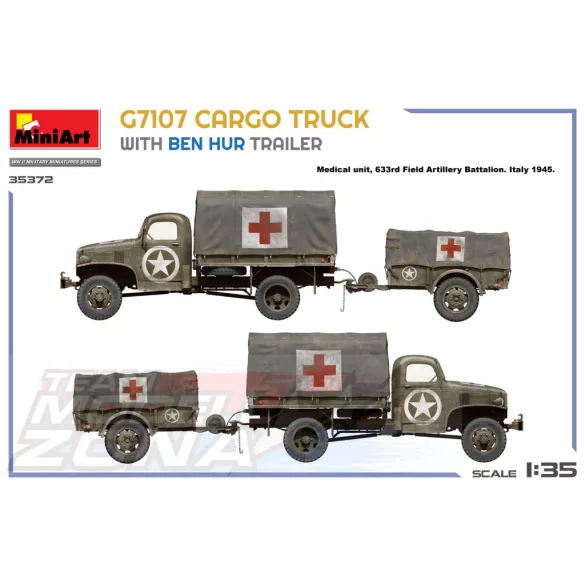 Mini Art 1:35 G7107 1,5T 4X4 Cargo Truck  m. Anh. makett