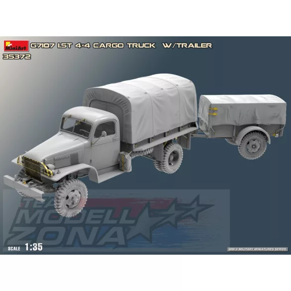 Mini Art 1:35 G7107 1,5T 4X4 Cargo Truck  m. Anh. makett