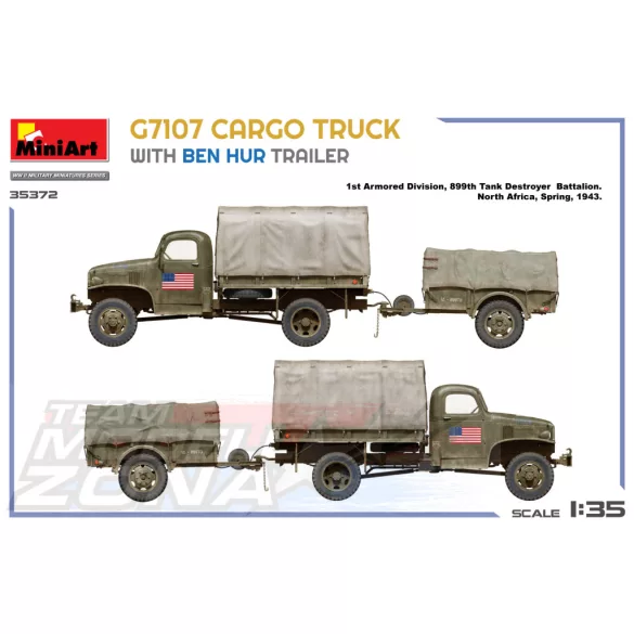 Mini Art 1:35 G7107 1,5T 4X4 Cargo Truck  m. Anh. makett