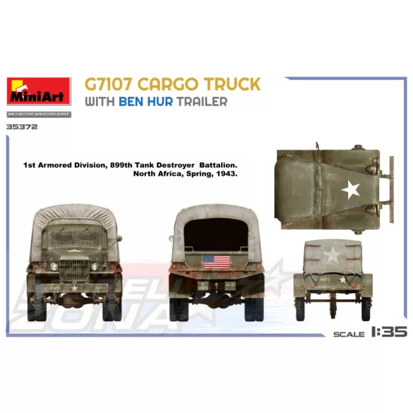 Mini Art 1:35 G7107 1,5T 4X4 Cargo Truck  m. Anh. makett
