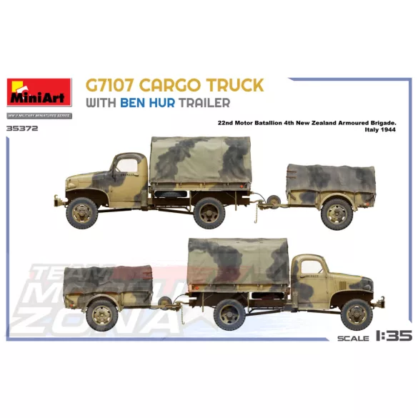 Mini Art 1:35 G7107 1,5T 4X4 Cargo Truck  m. Anh. makett