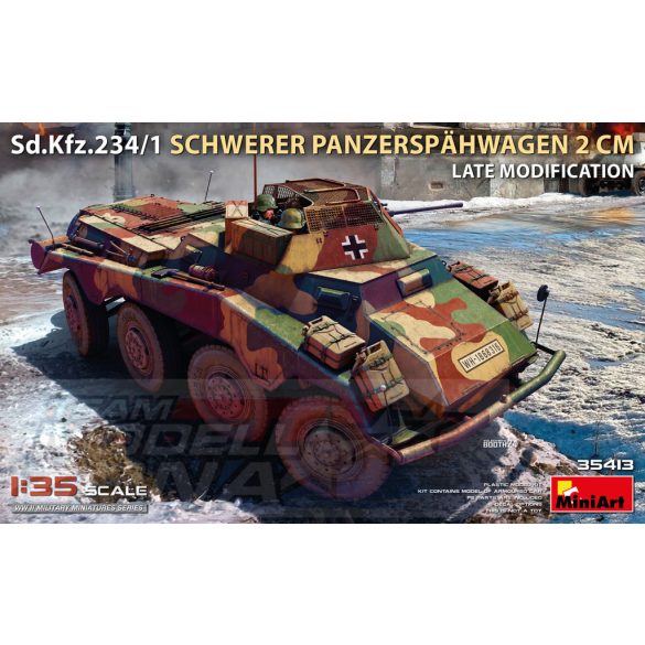  Miniart 1:35 Sd.Kfz.234/1 Sw. Pz.Spähwg.  2cm LM makett