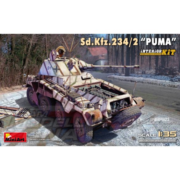 MiniArt 1:35 Sd.Kfz. 234/2 PUMA. INTERIOR KIT makett