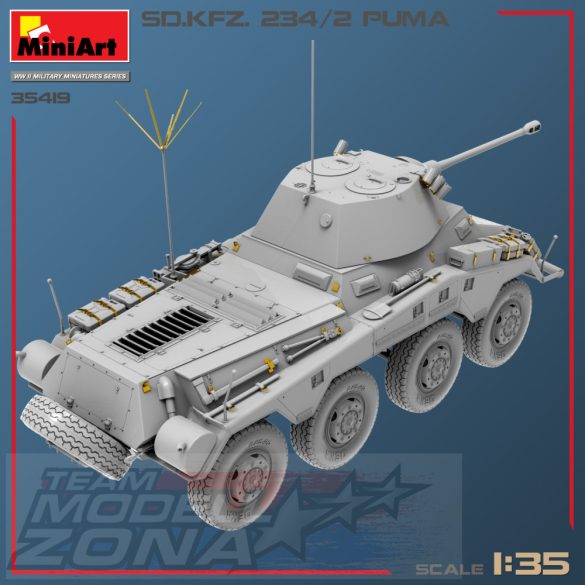 MiniArt 1:35 SD.KFZ.234/2 PUMA makett