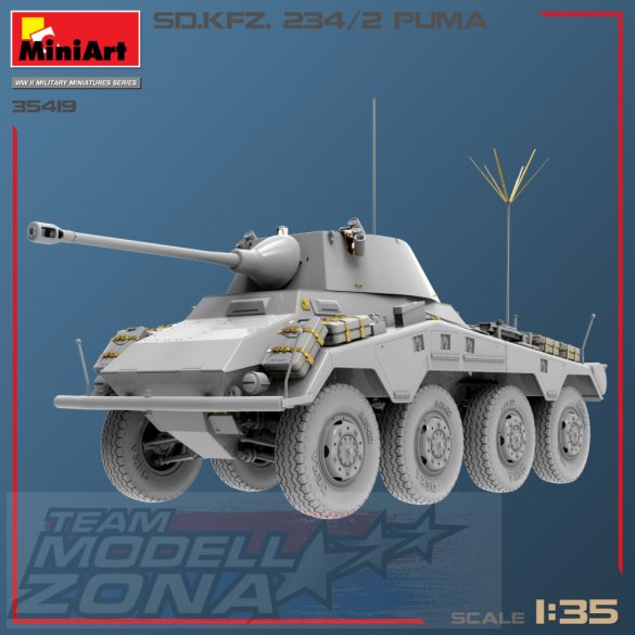 MiniArt 1:35 SD.KFZ.234/2 PUMA makett