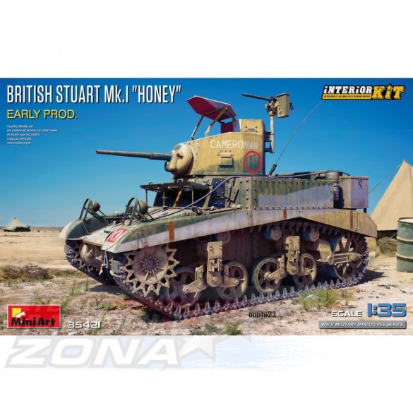 MIniArt 1:35 British Stuart Mk.I w. Interior Kit makett