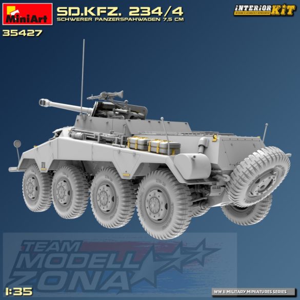 MiniArt 1:35 Sd.Kfz. 234/4 SCHWERER PANZERSPÄHWAGEN 7,5 cm. INTERIOR KIT makett