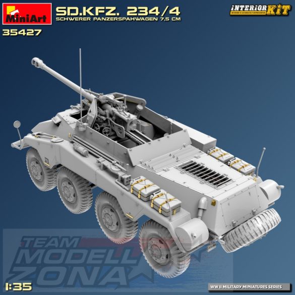 MiniArt 1:35 Sd.Kfz. 234/4 SCHWERER PANZERSPÄHWAGEN 7,5 cm. INTERIOR KIT makett