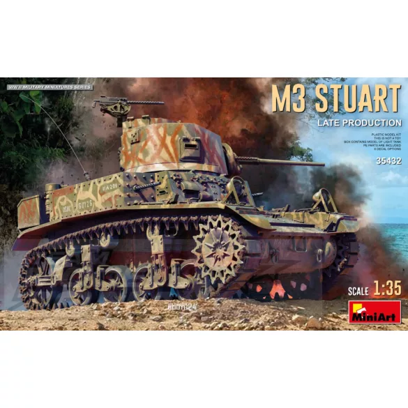MiniArt 1:35 M3 Stuart Light Tank. Late  Prod. makett