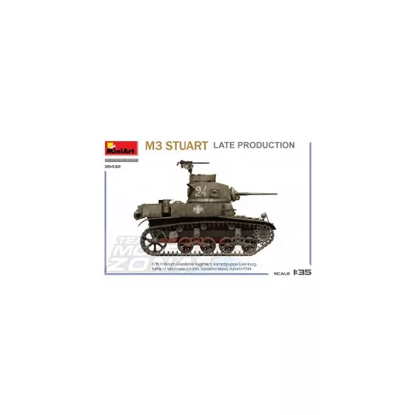 MiniArt 1:35 M3 Stuart Light Tank. Late  Prod. makett