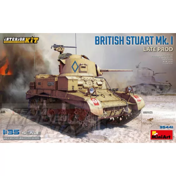 MiniArt 1:35 BRITISH STUART Mk. I LATE PROD. INTERIOR KIT makett