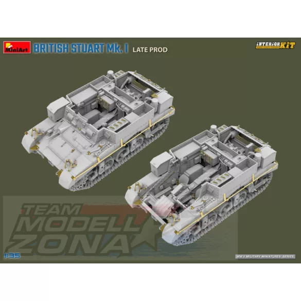 MiniArt 1:35 BRITISH STUART Mk. I LATE PROD. INTERIOR KIT makett