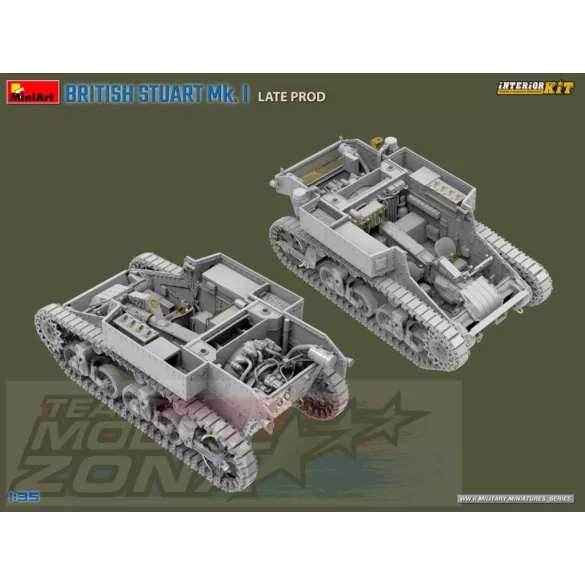 MiniArt 1:35 BRITISH STUART Mk. I LATE PROD. INTERIOR KIT makett