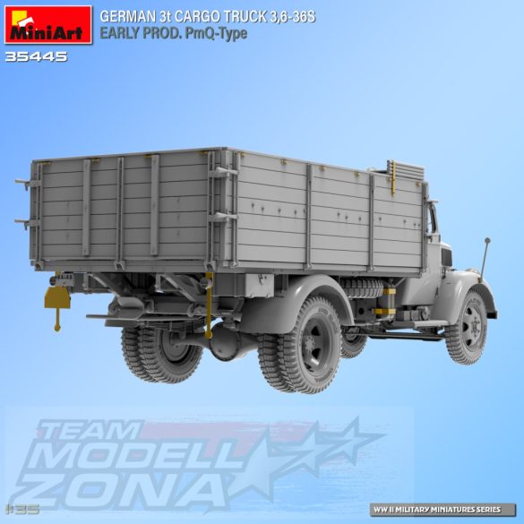 MiniArt 1:35 GERMAN 3t CARGO TRUCK 3,6-36S EARLY PROD. PmQ-Type makett