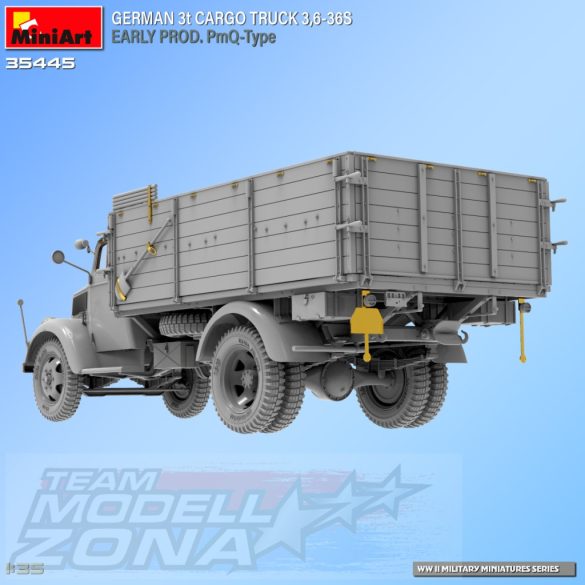 MiniArt 1:35 GERMAN 3t CARGO TRUCK 3,6-36S EARLY PROD. PmQ-Type makett