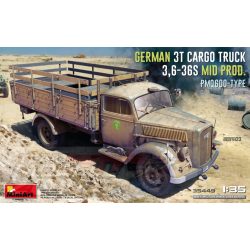    Miniart 1:35 GERMAN 3T CARGO TRUCK 3,6-36S MID PROD. PMQ600-TYPE makett