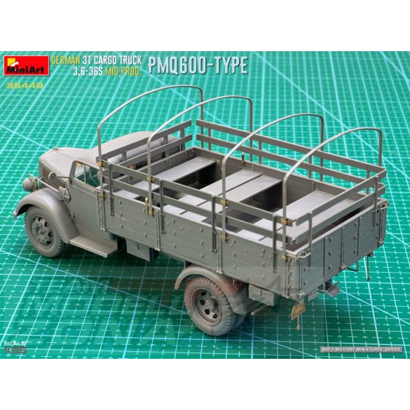  Miniart 1:35 GERMAN 3T CARGO TRUCK 3,6-36S MID PROD. PMQ600-TYPE makett