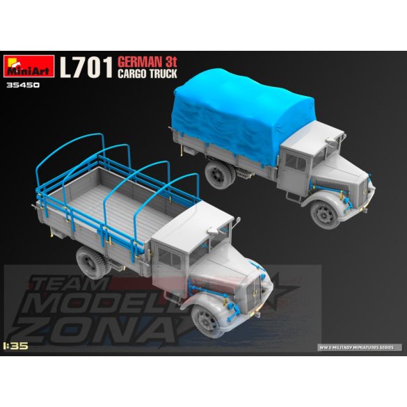 MiniArt 1:35 GERMAN 3t CARGO TRUCK 3,6-36S EARLY PROD. PmQ-Type makett