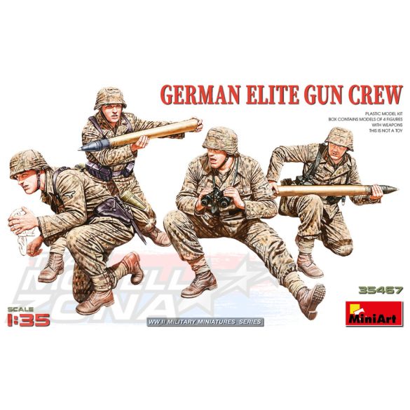 MiniArt 1:35 GERMAN ELITE GUN CREW makett