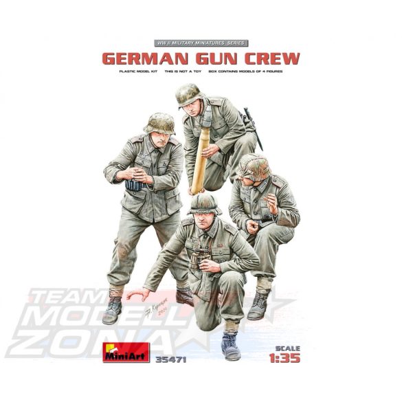 MiniArt 1:35 German Gun Crew makett