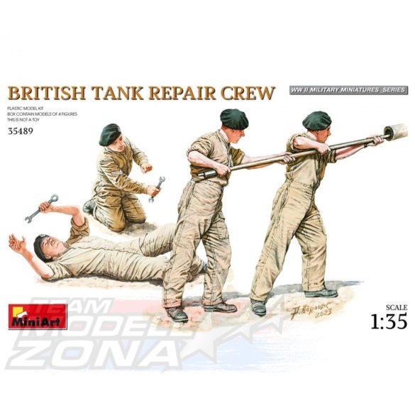 MiniArt 1:35 Fig.-Set Brit. Tank Repair Crew (4) Makett