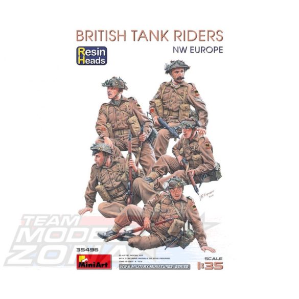 MiniArt 1:35 Fig. Brit. Tank Riders NW EuropeRH makett