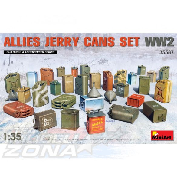 MiniArt 1:35 Allies Jerry Cans Set WW2 (30) makett