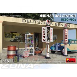 MiniArt - 1:35 - német benzinkút kigészítőkkel- makett