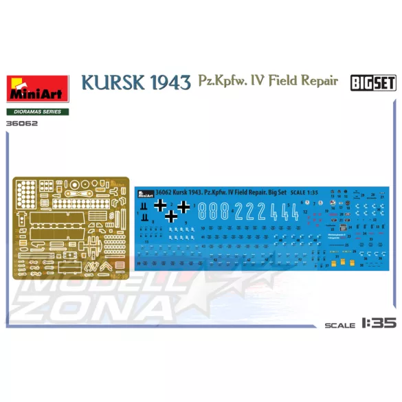MiniArt 1:35 KURSK 1943. Pz.Kpfw. IV Field Repair. BIG SET makett