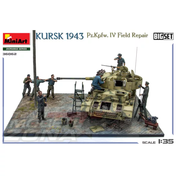 MiniArt 1:35 KURSK 1943. Pz.Kpfw. IV Field Repair. BIG SET makett
