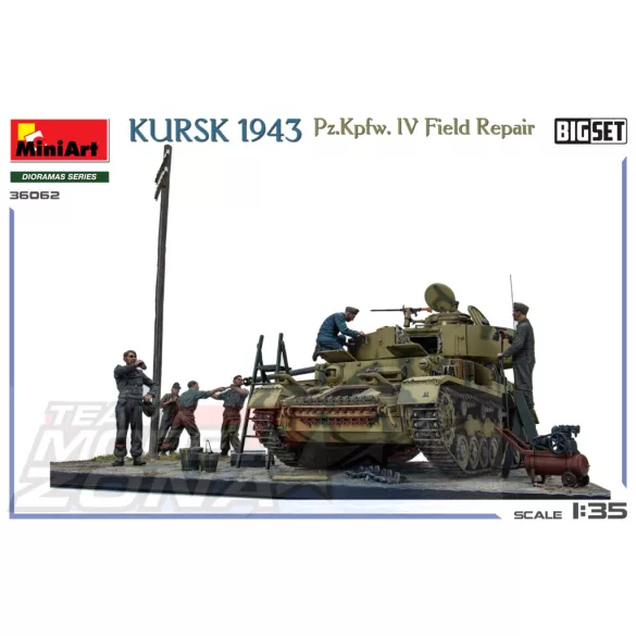 MiniArt 1:35 KURSK 1943. Pz.Kpfw. IV Field Repair. BIG SET makett