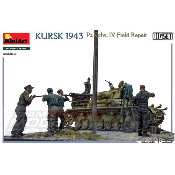 MiniArt 1:35 KURSK 1943. Pz.Kpfw. IV Field Repair. BIG SET makett
