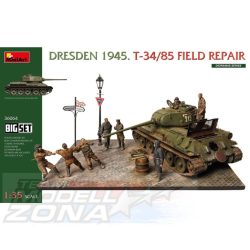 MiniArt 1:35 Big-Set Dresden 45 T-34/85 Fi. Rep. makett