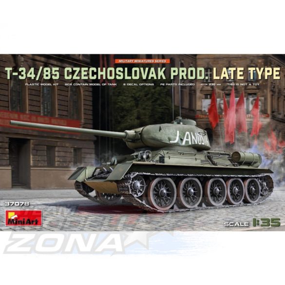 MiniArt 1:35 T-34/85 Czech. Prod. Late Type makett