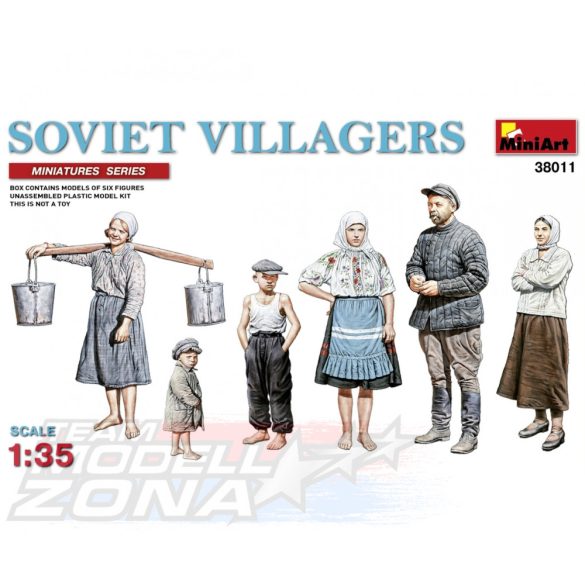 MiniArt - 1:35 - szovjet falusi lakók - makett