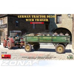 MiniArt - 1:35 Ger. Tractor D8506 with Trailer (1) - makett