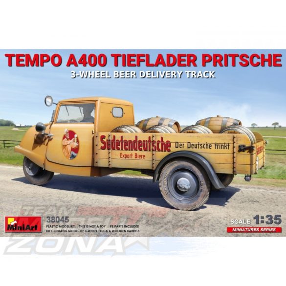 MiniArt 1:35 Tempo A400 beer delivery truck makett