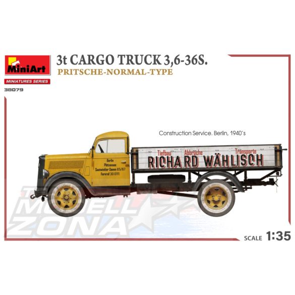 MiniArt 1:35 L1500S GERMAN TOW TRUCK makett