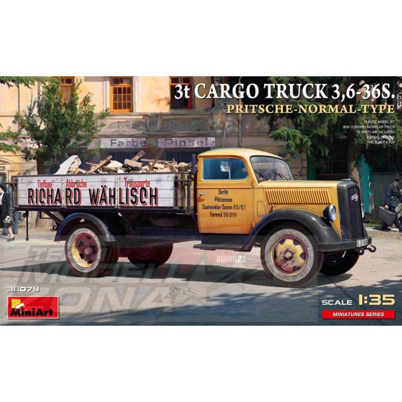 MiniArt 1:35 3t CARGO TRUCK 3,6-36S. PRITSCHE-NORMAL-TYPE makett