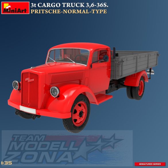 MiniArt 1:35 3t CARGO TRUCK 3,6-36S. PRITSCHE-NORMAL-TYPE makett