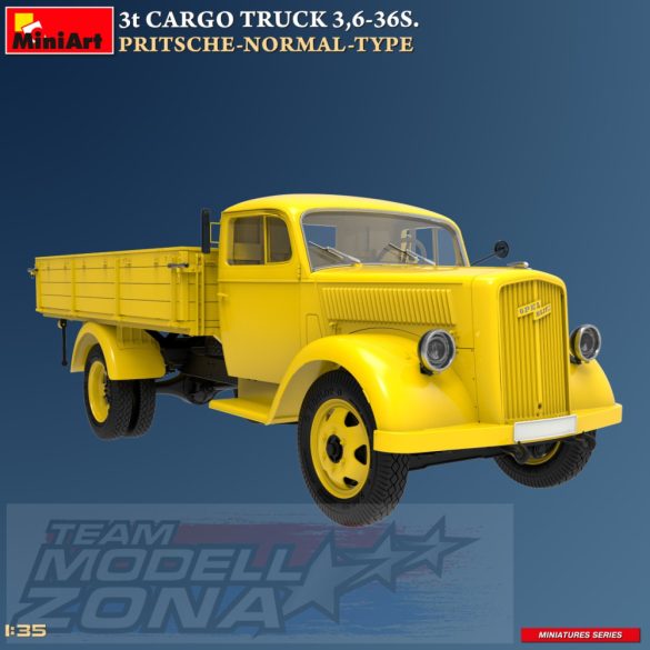 MiniArt 1:35 3t CARGO TRUCK 3,6-36S. PRITSCHE-NORMAL-TYPE makett