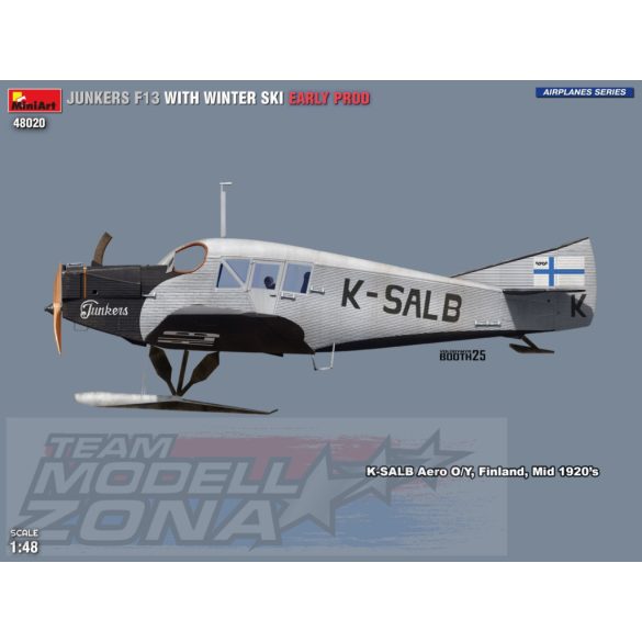 MiniArt 1:48 Junkers F13 m.Winter Ski.Early Pro. makett