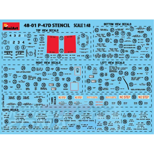 MiniArt 1:48 Thunderbolt P-47D-10RE  Razorback makett
